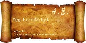 Agg Erzsébet névjegykártya