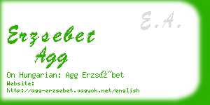 erzsebet agg business card